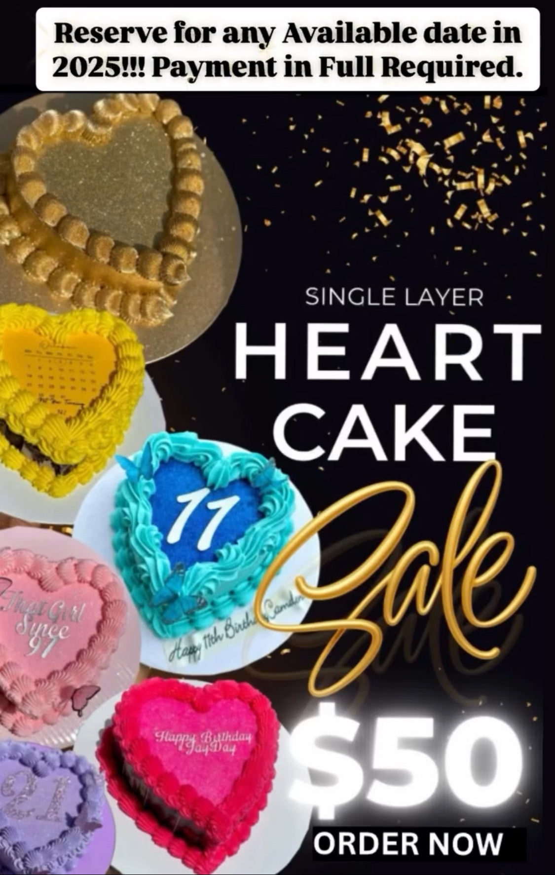 Single Layer Heart Cake